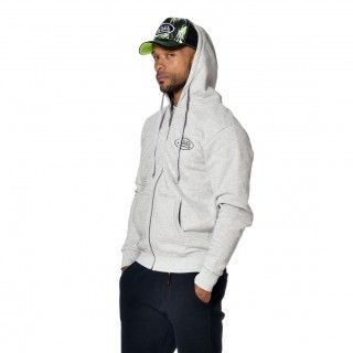 Sweat homme zippé à capuche imprimé devant Sliman Vondutch - 2
