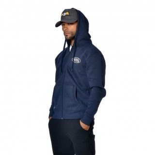 Sweat à Capuche Zippé Bleu Molletoné SLIMAN | Homme - Vondutch Vondutch - 3