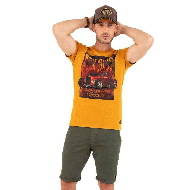 Tee Shirt Jaune coupe Régular Col rond CRAZY | Homme - Vondutch Vondutch - 1