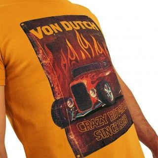 Tee Shirt Jaune coupe Régular Col rond CRAZY | Homme - Vondutch Vondutch - 2