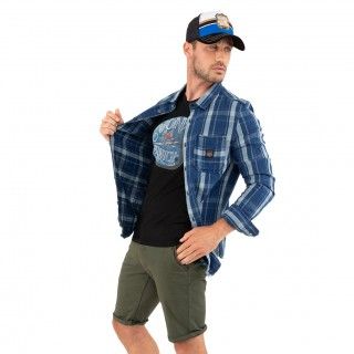 Chemise en Coton coupe Régular Manches longues Bleue JONY | Homme - Vondutch Vondutch - 2