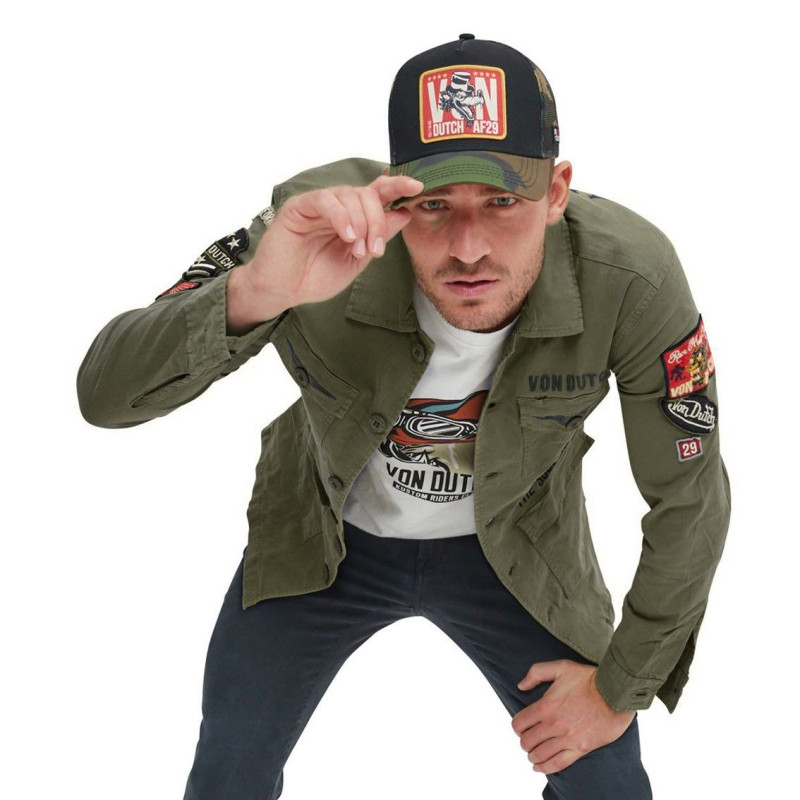 Von Dutch men's khaki cotton Rebel jacket Vondutch - 1