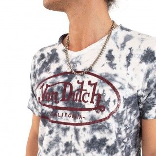 Tee Shirt Gris coupe Régular Col V effet Tie and Dye RON | Homme - Vondutch Vondutch - 2