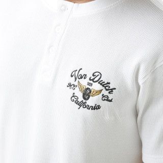 Tee Shirt Blanc Regular Col tunisien MC | Homme - Vondutch Vondutch - 2