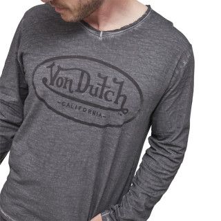 Tee Shirt Gris Regular Manches longues Col V Rony | Homme - Vondutch Vondutch - 2
