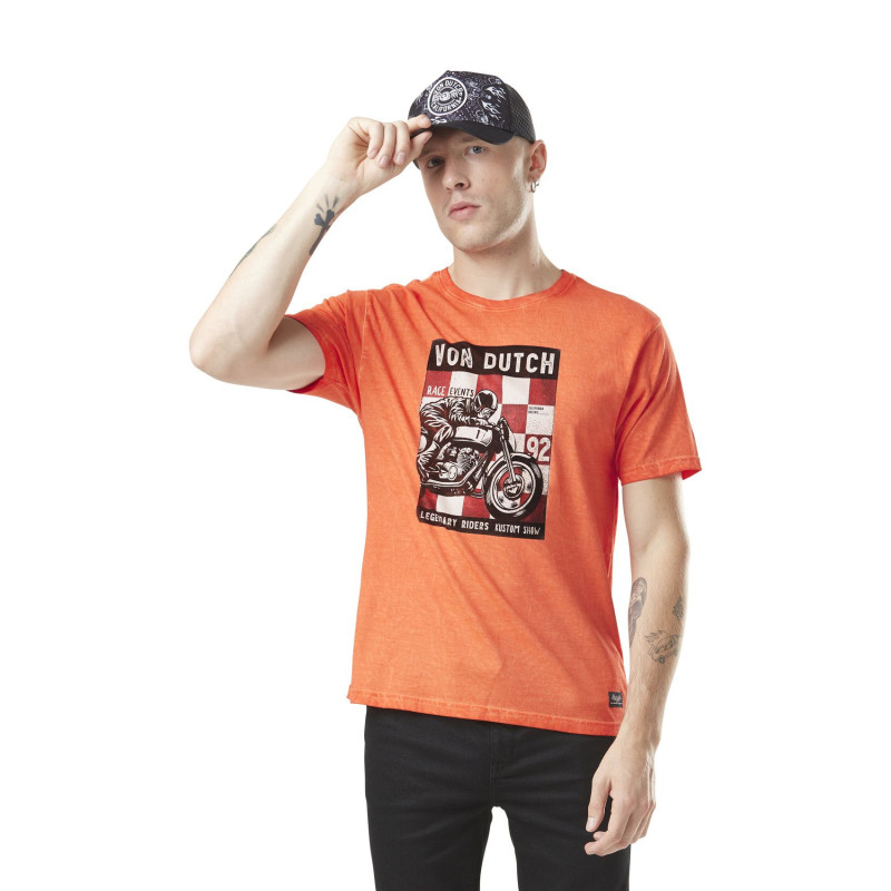 T-shirt homme col rond avec print en coton Event Vondutch - 1