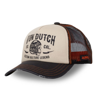 Casquette Vondutch Beige Trucker Snapback effet Usé CREW
