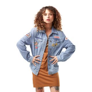 Veste en Jean effet Délavé, Usé Mi saison Bleue SALLY | Femme - Vondutch Vondutch - 1