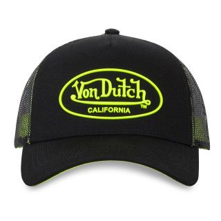 Casquette Vondutch Noir/Jaune fluo Trucker Snapback DOM