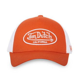 Casquette Vondutch Blanc/Orange Trucker Strapback / Boucle LOFB