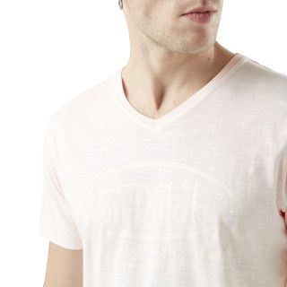 Tee Shirt Rose coupe Regular Col V effet Flammé TYRON | Homme - Vondutch