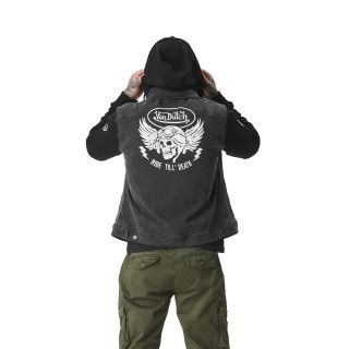 Veste en Jean Bi-matière effet Délavé, Usé Mi saison Noire DUTCH | Homme - Vondutch | Von Dutch