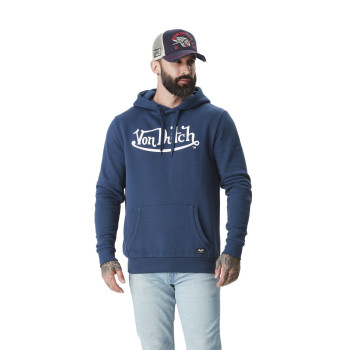 Sweat à Capuche Bleu Molletoné LOGAN | Homme - Vondutch