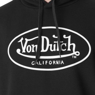 Sweat à Capuche Noir Molletoné BRAND | Homme - Vondutch | Von Dutch