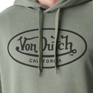 Sweat à Capuche Vert Molletoné BRAND | Homme - Vondutch | Von Dutch