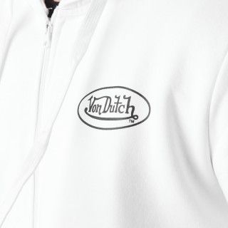 Sweat à Capuche Zippé Blanc Molletoné SLIMAN | Homme - Vondutch | Von Dutch