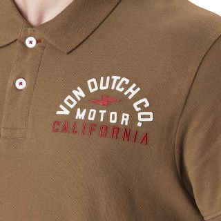 Polo Marron coupe Regular Col boutonné CALIFORNIA | homme - Vondutch