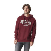 Sweat à capuche Rouge Molletoné, logo bouclette, BART | Homme - Vondutch