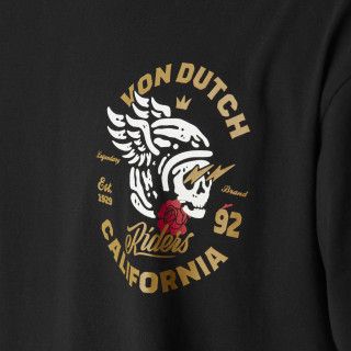 Tee Shirt Noir coupe Relaxed fit Col rond LEGEND | Homme - Vondutch