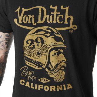 Tee Shirt Noir coupe Regular Col rond VINTAGE | Homme - Vondutch