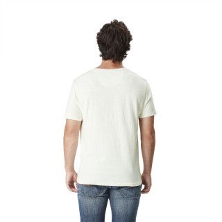 Tee Shirt Blanc coupe Regular Col rond effet Flammé RULES | Homme - Vondutch