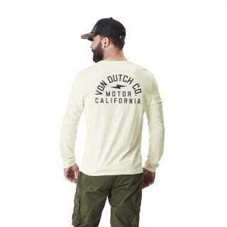 Tee Shirt Beige à Manches Longues coupe Regular Col rond HIRO | Homme - Vondutch