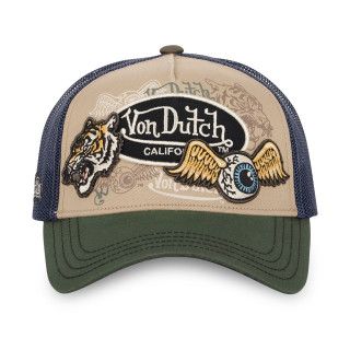 Casquette Vondutch Beige, Kaki, Trucker Snapback PATCHES | Von Dutch