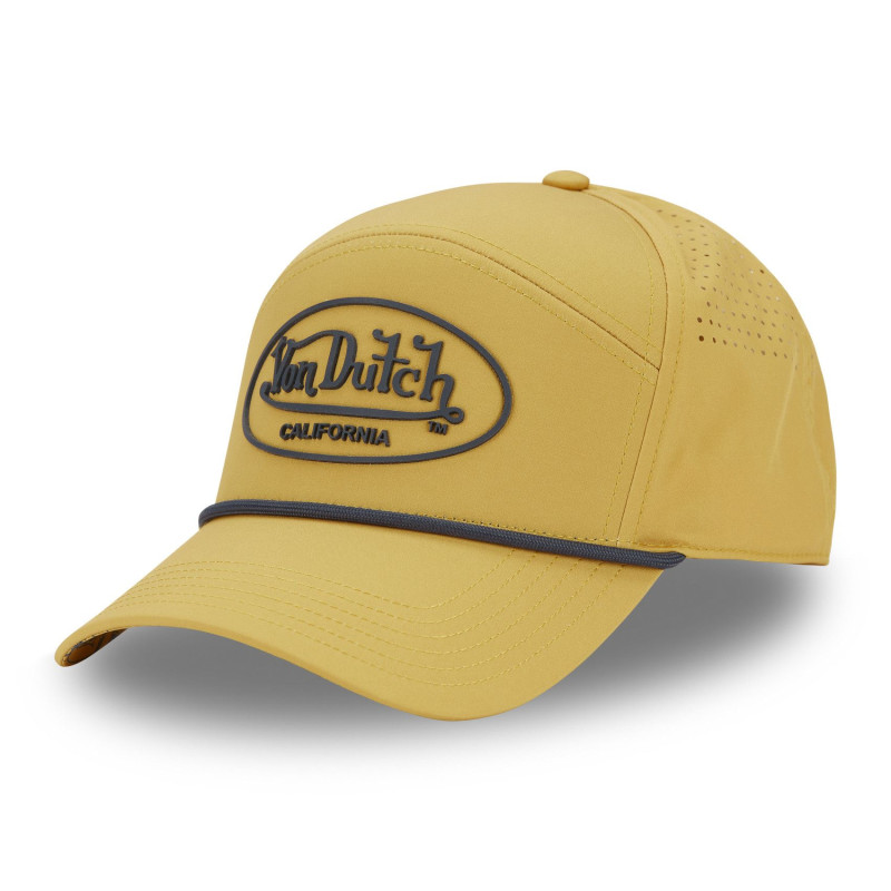 Casquette Vondutch Jaune Six panels Filet Mesh Scratch en silicone CORDON | Von Dutch