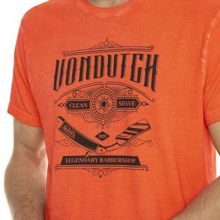 Tee Shirt Orange coupe Regular Col rond RAZOR | Homme - Vondutch | Von Dutch