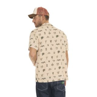 Chemise Viscose coupe Regular Manches courtes Beige ISO | Homme - Vondutch | Von Dutch