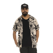 Chemise Viscose coupe Regular Manches courtes Beige PALM | Homme - Vondutch | Von Dutch