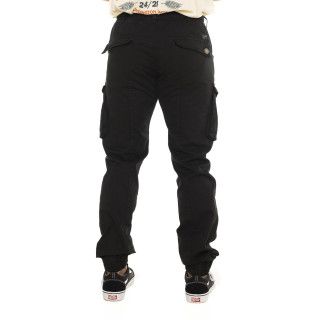 Pantalon Cargo en Coton coupe Droit Noir BATTLE | Homme - Vondutch | Von Dutch