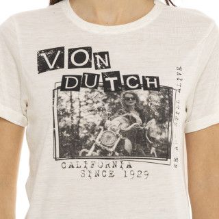 Tee Shirt Beige coupe Regular Col rond PHOTO | Femme - Vondutch | Von Dutch