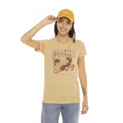 Tee Shirt Beige coupe Regular Col rond effet Chiné SKULL | Femme - Vondutch | Von Dutch