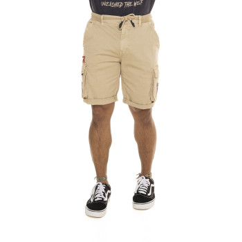 Bermuda en Coton coupe Court Beige Ceinture Elastique | Homme - Vondutch