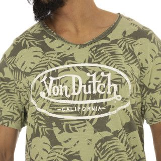 Tee Shirt Kaki coupe Regular Coton Imprimé Col rond RON | Homme - Vondutch | Von Dutch