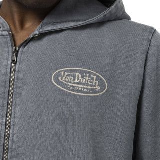 Sweat à capuche Zippé coupe Comfort fit Gris CRUZ | Homme - Vondutch | Von Dutch