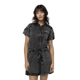 Combi short zippé à manches courtes femme avec patch Ltd Original | Von Dutch
