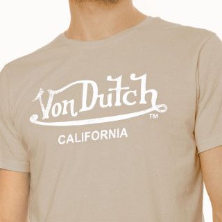 Tee Shirt Beige coupe Regular Col rond FIRST | Homme - Vondutch | Von Dutch