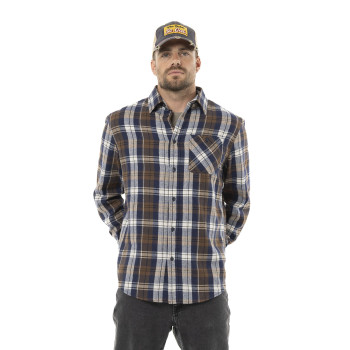 Chemise en Flanelle à carreaux coupe Régular Manches longues Marron TYLER | Homme - Vondutch