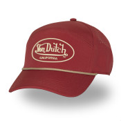 Casquette Vondutch Rouge Six panel Scratch CORD | Von Dutch
