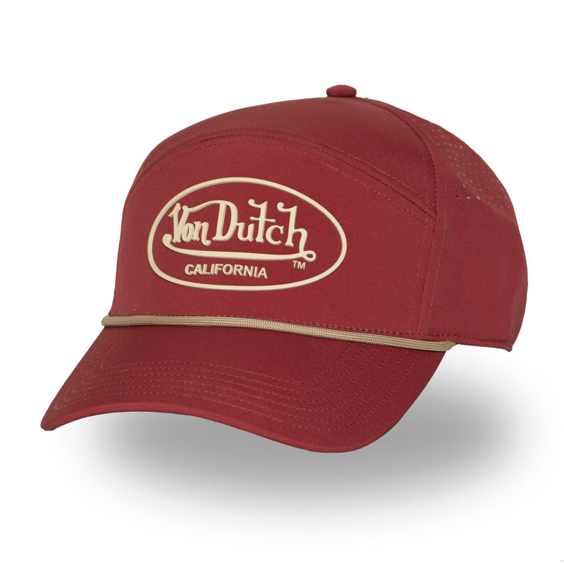 Casquette Vondutch Rouge Six panel Scratch CORD | Von Dutch