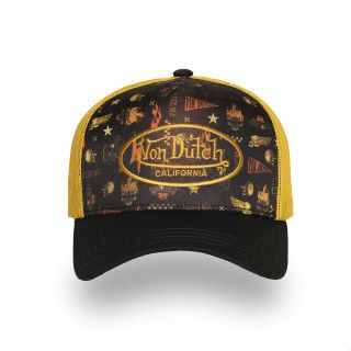 Casquette Vondutch Jaune Trucker Snapback SUBLI | Von Dutch