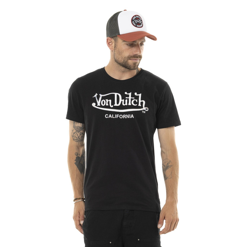 Tee Shirt Noir coupe Régular Col rond FIRST | Homme - Vondutch