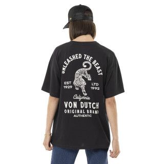 Tee Shirt Noir coupe Relaxed fit Col rond BEAST | Femme - Vondutch | Von Dutch