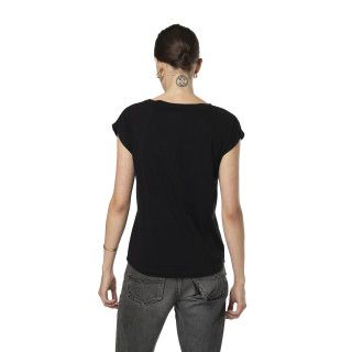 Tee Shirt Noir coupe Régular Col V PILOTE | Femme - Vondutch | Von Dutch