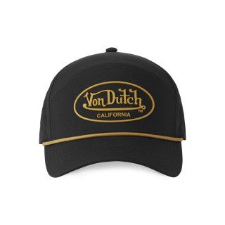 Casquette Vondutch Noire Six panel Snapback en PU CORD | Von Dutch