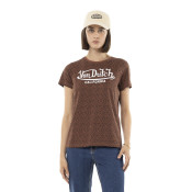 Tee Shirt Marron coupe Régular Col rond LÉOPARD | Femme - Vondutch | Von Dutch