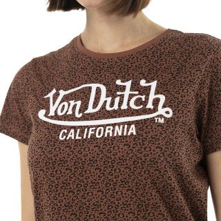 Tee Shirt Marron coupe Régular Col rond LÉOPARD | Femme - Vondutch | Von Dutch
