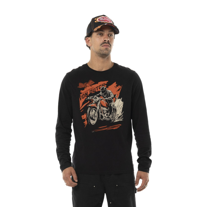 Tee Shirt Noir coupe Régular Col rond SWIFT | Homme - Vondutch | Von Dutch